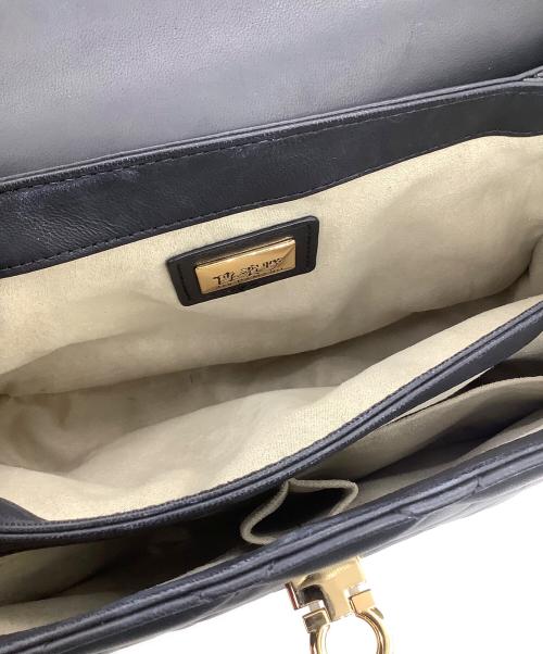 傳濱野（デンハマノ）傳濱野 (デンハマノ) ロサンジュ 2WAYキルティングハンドバッグ ブラックの古着・服飾アイテム