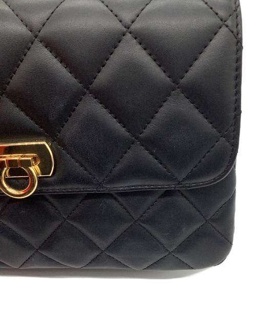 傳濱野（デンハマノ）傳濱野 (デンハマノ) ロサンジュ 2WAYキルティングハンドバッグ ブラックの古着・服飾アイテム