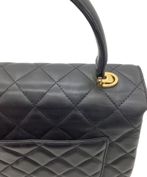 傳濱野（デンハマノ）傳濱野 (デンハマノ) ロサンジュ 2WAYキルティングハンドバッグ ブラックの古着・服飾アイテム