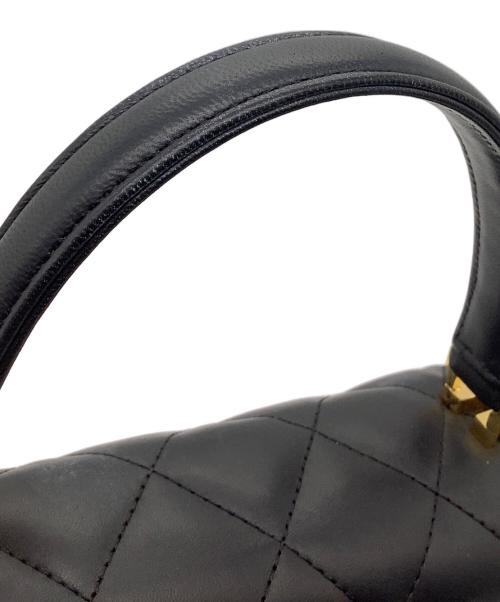 傳濱野（デンハマノ）傳濱野 (デンハマノ) ロサンジュ 2WAYキルティングハンドバッグ ブラックの古着・服飾アイテム