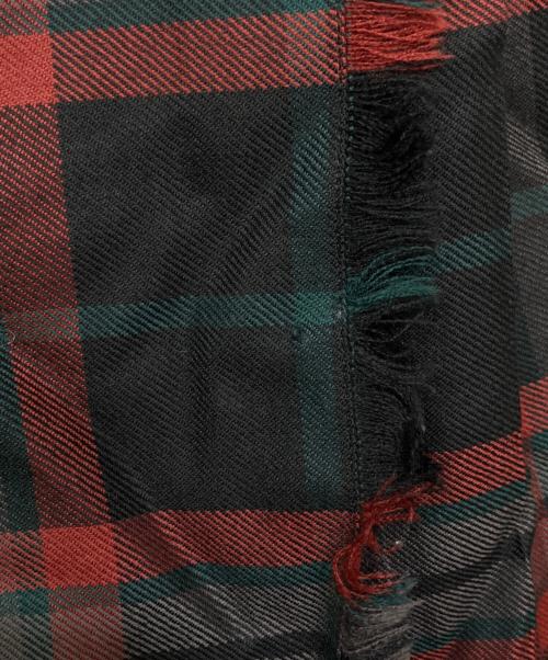 O'NEIL OF DUBLIN（オニールオブダブリン）O'NEIL OF DUBLIN (オニールオブダブリン) ウールラップスカート ブラック×レッド サイズ:38の古着・服飾アイテム