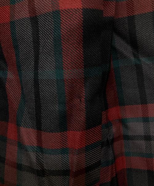 O'NEIL OF DUBLIN（オニールオブダブリン）O'NEIL OF DUBLIN (オニールオブダブリン) ウールラップスカート ブラック×レッド サイズ:38の古着・服飾アイテム