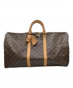 LOUIS VUITTONルイ ヴィトン）の古着「モノグラム　キーポル・バンドリエール55　ボストンバッグ」｜ブラウン