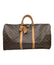 LOUIS VUITTON（ルイ ヴィトン）の古着「モノグラム　キーポル・バンドリエール55　ボストンバッグ」｜ブラウン