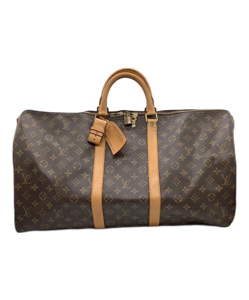 LOUIS VUITTON（ルイ ヴィトン）LOUIS VUITTON (ルイ ヴィトン) モノグラム　キーポル・バンドリエール55　ボストンバッグ ブラウンの古着・服飾アイテム