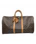 LOUIS VUITTON（ルイ ヴィトン）の古着「モノグラム　キーポル・バンドリエール55　ボストンバッグ」｜ブラウン
