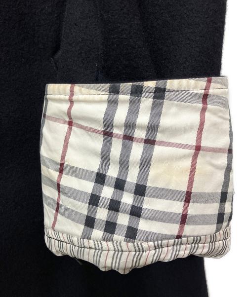 BURBERRY BLACK LABEL（バーバリーブラックレーベル）BURBERRY BLACK LABEL (バーバリーブラックレーベル) ウールコート ブラック サイズ:Mの古着・服飾アイテム