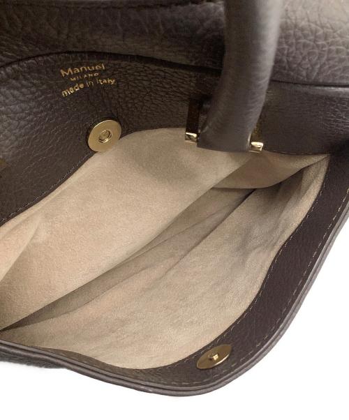 Manuel MILANO（マニュエルミラノ）Manuel MILANO (マニュエルミラノ) 2WAYレザーバッグ ブラウンの古着・服飾アイテム