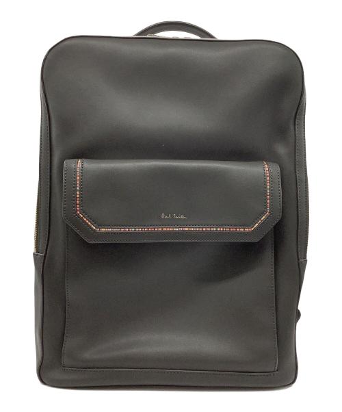 PAUL SMITH（ポールスミス）Paul Smith (ポールスミス) ストライプインセットリュック グレーの古着・服飾アイテム