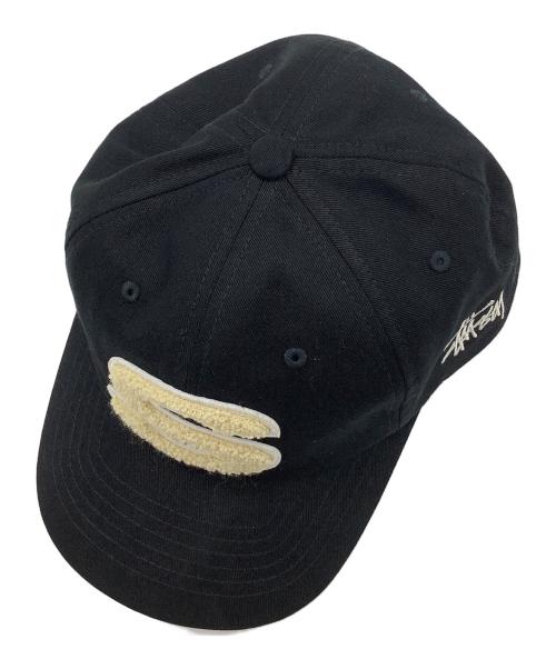 stussy（ステューシー）stussy (ステューシー) CHENILLE S LOW PRO CAP　キャップ ブラック×ベージュ 未使用品の古着・服飾アイテム