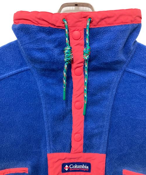Columbia（コロンビア）Columbia (コロンビア) フリースプルオーバー ブルー×ピンク サイズ:Mの古着・服飾アイテム