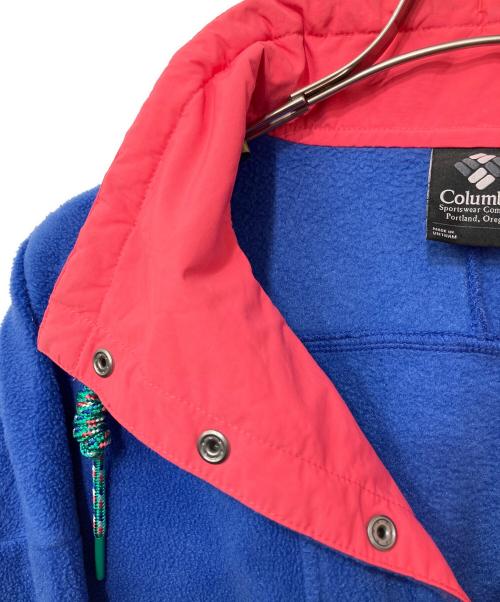Columbia（コロンビア）Columbia (コロンビア) フリースプルオーバー ブルー×ピンク サイズ:Mの古着・服飾アイテム