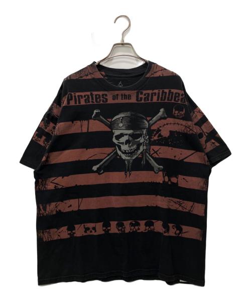 Hanes（ヘインズ）Hanes (ヘインズ) Walt Disney World (ウォルトディズニーワールド) プリントTシャツ ブラック×レッド サイズ:2XLの古着・服飾アイテム