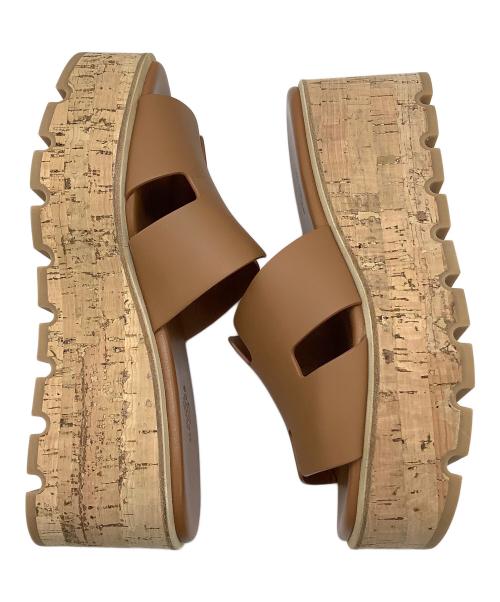 HERMES（エルメス）HERMES (エルメス) エズ30　サンダル ブラウン サイズ:38の古着・服飾アイテム