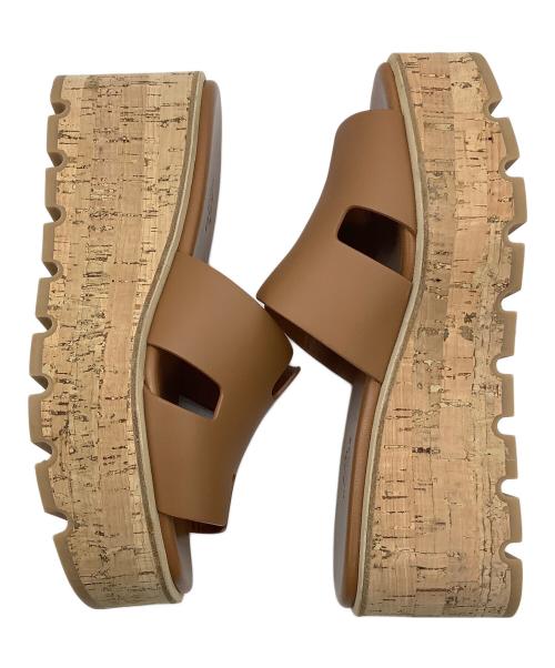 HERMES（エルメス）HERMES (エルメス) エズ30　サンダル ブラウン サイズ:38の古着・服飾アイテム