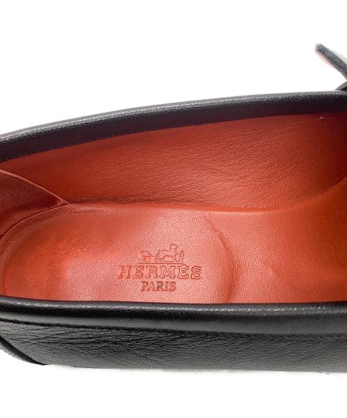 HERMES（エルメス）HERMES (エルメス) semelle cuir　モカシン パリ　ローファー ブラック サイズ:37　1/2の古着・服飾アイテム