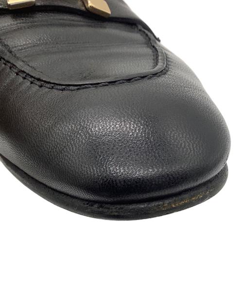 HERMES（エルメス）HERMES (エルメス) semelle cuir　モカシン パリ　ローファー ブラック サイズ:37　1/2の古着・服飾アイテム