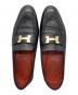 中古・古着 HERMES (エルメス) semelle cuir　モカシン パリ　ローファー ブラック サイズ:37　1/2：50000円