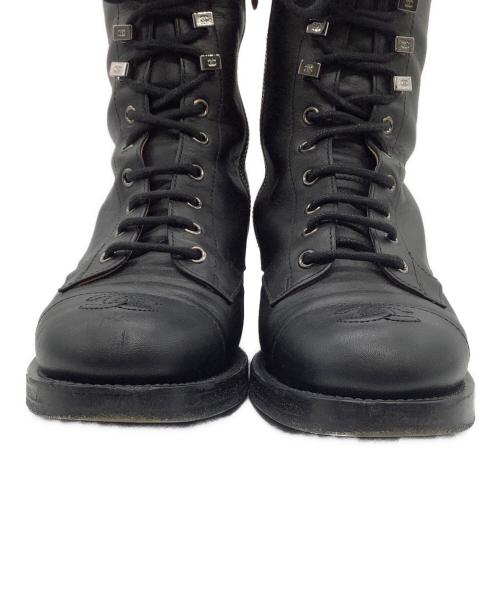 CHANEL（シャネル）CHANEL (シャネル) レースアップブーツ ブラック サイズ:38Cの古着・服飾アイテム