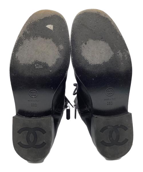CHANEL（シャネル）CHANEL (シャネル) レースアップブーツ ブラック サイズ:38Cの古着・服飾アイテム