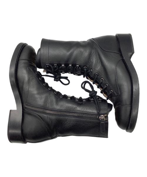 CHANEL（シャネル）CHANEL (シャネル) レースアップブーツ ブラック サイズ:38Cの古着・服飾アイテム