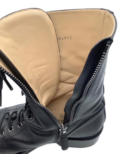 CHANEL（シャネル）CHANEL (シャネル) レースアップブーツ ブラック サイズ:38Cの古着・服飾アイテム