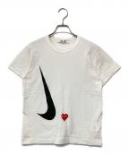 NIKE×PLAY COMME des GARCONSナイキ×プレイコムデギャルソン）の古着「半袖Tシャツ」｜ホワイト