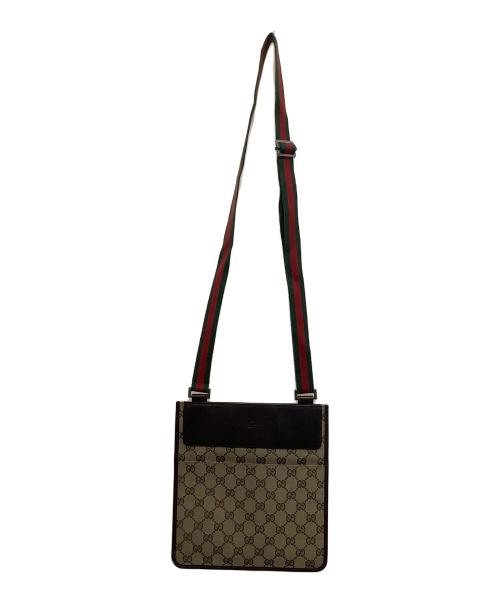 GUCCI（グッチ）GUCCI (グッチ) ショルダーバッグ ブラウン×ベージュの古着・服飾アイテム
