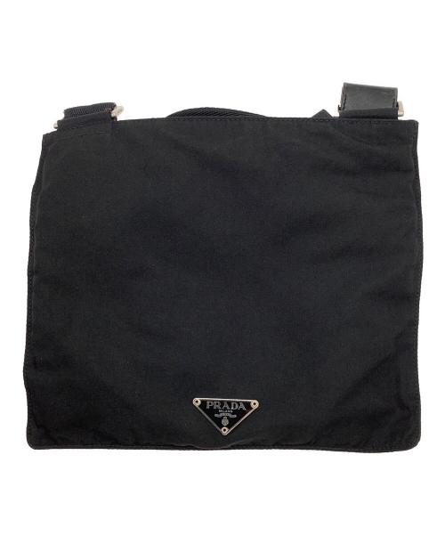 PRADA（プラダ）PRADA (プラダ) ナイロンショルダーバッグ ブラックの古着・服飾アイテム