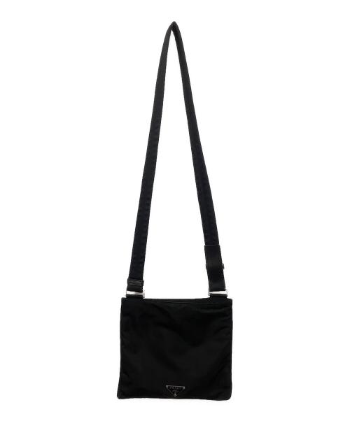 PRADA（プラダ）PRADA (プラダ) ナイロンショルダーバッグ ブラックの古着・服飾アイテム