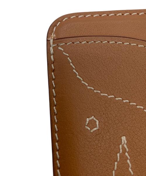 HERMES（エルメス）HERMES (エルメス) エマン・シュヴァル　ヴォースイフト　カードケース ゴールドの古着・服飾アイテム