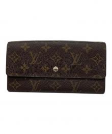 LOUIS VUITTON（ルイ ヴィトン）の古着「モノグラム　ポルトモネ・クレディ　長財布」｜ブラウン