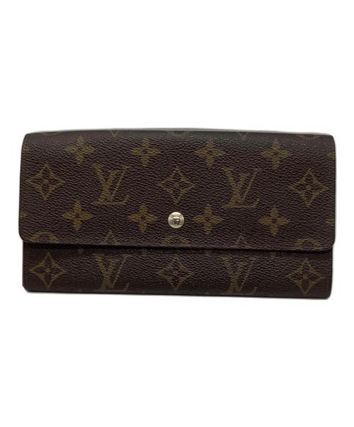 LOUIS VUITTON（ルイ ヴィトン）LOUIS VUITTON (ルイ ヴィトン) モノグラム　ポルトモネ・クレディ　長財布 ブラウンの古着・服飾アイテム