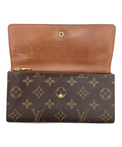 LOUIS VUITTON（ルイ ヴィトン）LOUIS VUITTON (ルイ ヴィトン) モノグラム　ポルトモネ・クレディ　長財布 ブラウンの古着・服飾アイテム