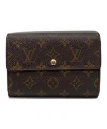 LOUIS VUITTON（ルイ ヴィトン）の古着「モノグラム　ポルトトレゾール エテュイパピエ　3つ折り財布」｜ブラウン