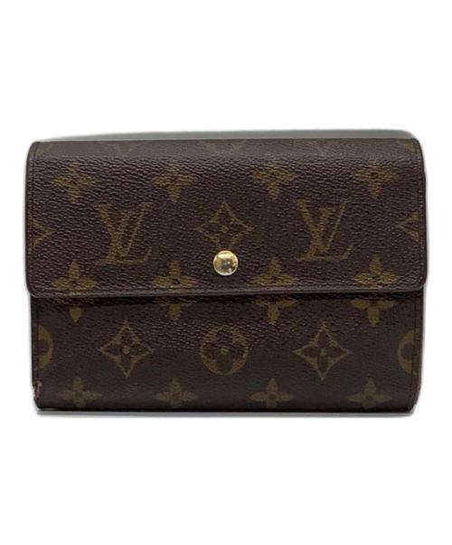 LOUIS VUITTON（ルイ ヴィトン）LOUIS VUITTON (ルイ ヴィトン) モノグラム　ポルトトレゾール エテュイパピエ　3つ折り財布 ブラウンの古着・服飾アイテム