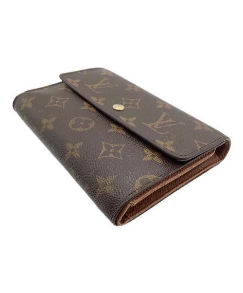 LOUIS VUITTON（ルイ ヴィトン）LOUIS VUITTON (ルイ ヴィトン) モノグラム　ポルトトレゾール エテュイパピエ　3つ折り財布 ブラウンの古着・服飾アイテム