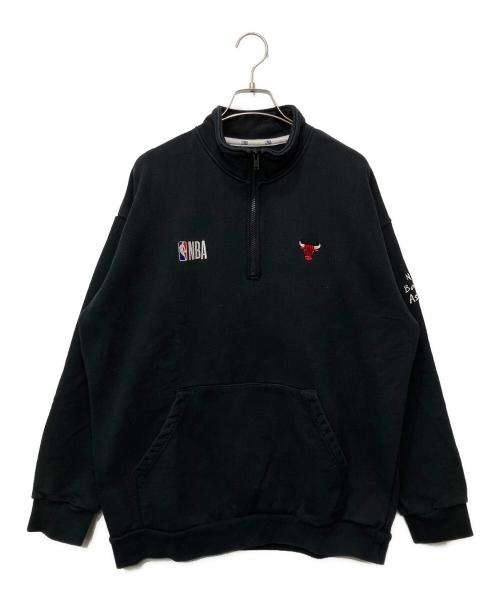 NBA（エヌビーエー）NBA (エヌビーエー) ハーフジップスウェット ブラック サイズ:Lの古着・服飾アイテム