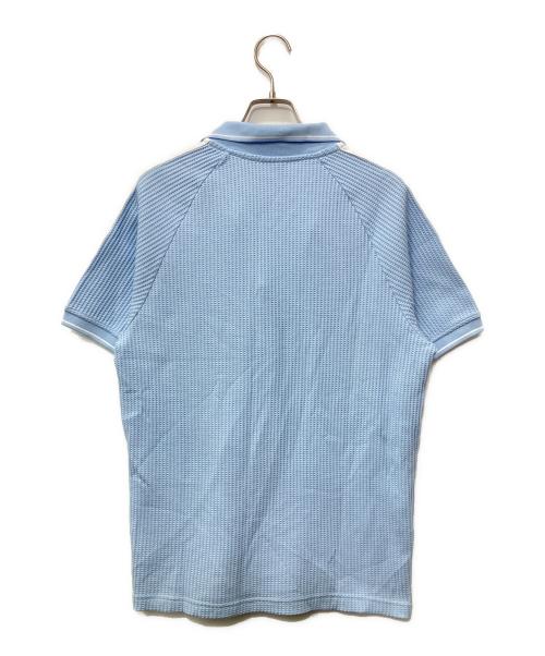 adidas（アディダス）adidas (アディダス) ワッフルニットポロシャツ スカイブルー サイズ:Lの古着・服飾アイテム