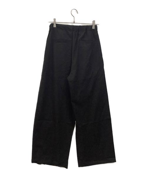UNGRID（アングリッド）Ungrid (アングリッド) リネン混カーブラフパンツ ブラック サイズ:Free 未使用品の古着・服飾アイテム