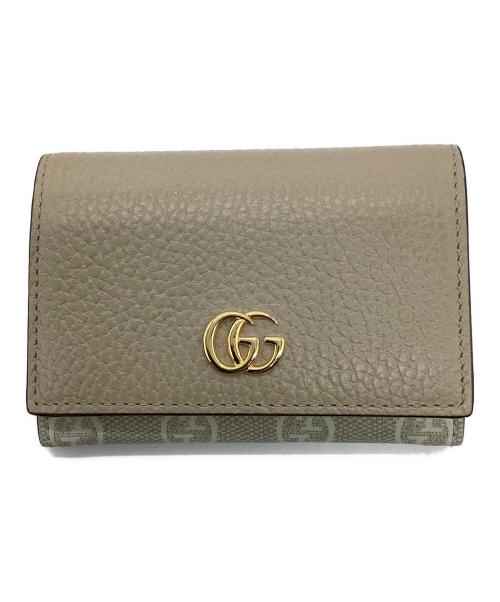 GUCCI（グッチ）GUCCI (グッチ) ダブルG カードケース（名刺入れ） ベージュの古着・服飾アイテム