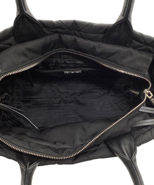 PRADA（プラダ）PRADA (プラダ) ミディアム パデッド Re-Nylon トートバッグ ブラックの古着・服飾アイテム