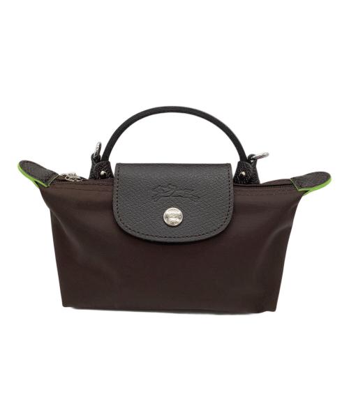 LONGCHAMP（ロンシャン）LONGCHAMP (ロンシャン) ルプリアージュ　ショルダーポーチ ブラウンの古着・服飾アイテム