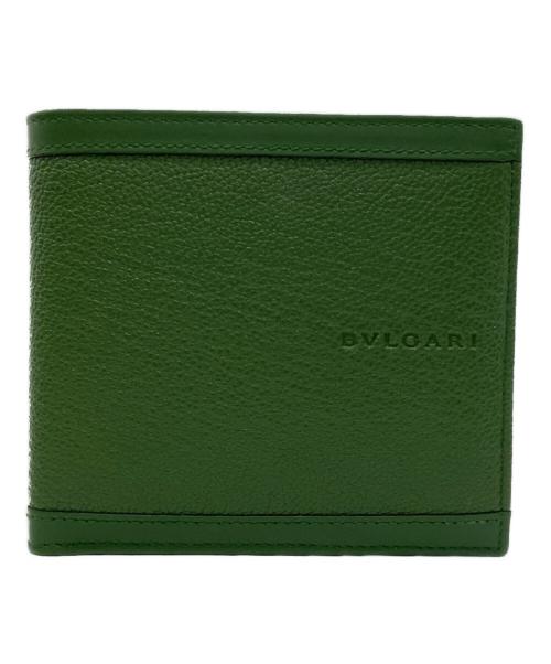 BVLGARI（ブルガリ）BVLGARI (ブルガリ) 2つ折り財布 グリーンの古着・服飾アイテム
