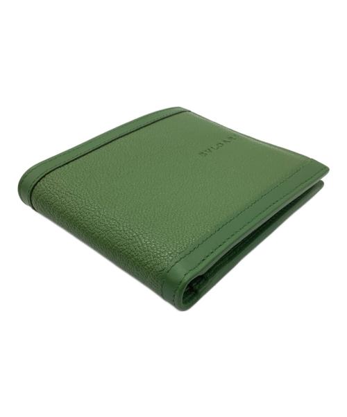 BVLGARI（ブルガリ）BVLGARI (ブルガリ) 2つ折り財布 グリーンの古着・服飾アイテム