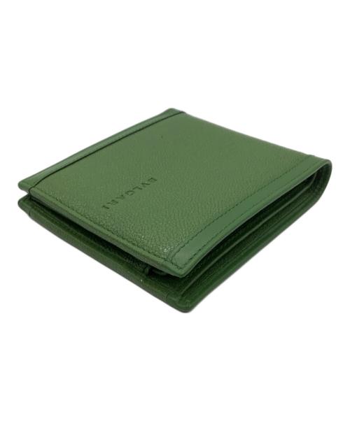 BVLGARI（ブルガリ）BVLGARI (ブルガリ) 2つ折り財布 グリーンの古着・服飾アイテム
