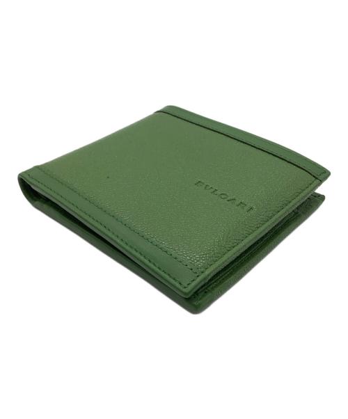 BVLGARI（ブルガリ）BVLGARI (ブルガリ) 2つ折り財布 グリーンの古着・服飾アイテム