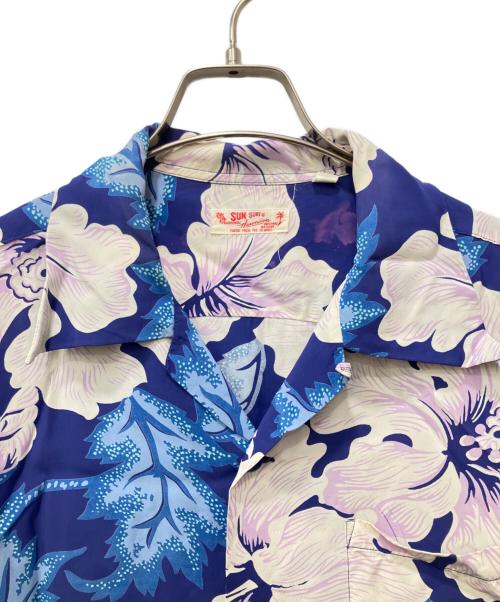 Sun Surf（サンサーフ）Sun Surf (サンサーフ) 半袖シャツ ネイビー×ホワイト サイズ:Mの古着・服飾アイテム