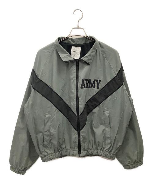 US ARMY（ユーエスアーミー）US ARMY (ユーエスアーミー) TRAINING JACKET グレー×ブラック サイズ:Mの古着・服飾アイテム
