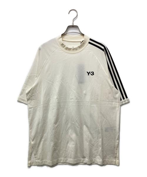 Y-3（ワイスリー）Y-3 (ワイスリー) 半袖カットソー アイボリー×ブラック サイズ:Sの古着・服飾アイテム